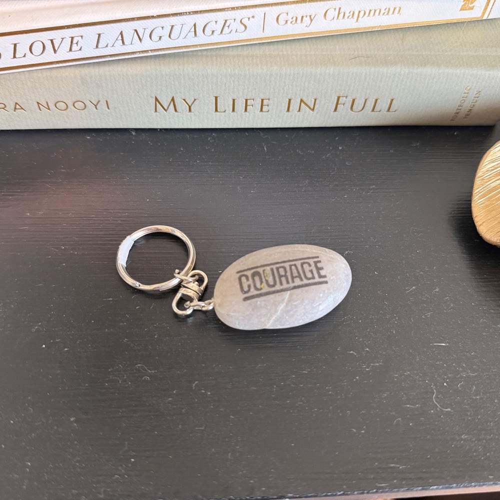 Gray Courage Keychain